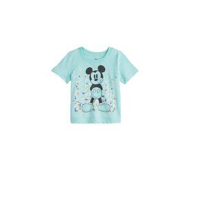 Disney Jumping Beans Teal Mickey Mouse Graphic Short Sleeve Tee Size 12M